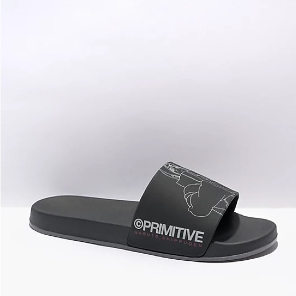 Primitive x Naruto Itachi Black Slide Sandals - Picture 2 of 4